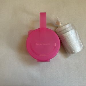 Tupperware Mini Salt & Pepper Set + Hanging Forget Me Not Onion/Tomato Keeper